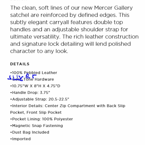 MICHAEL KORS MERCER GALLERY SMALL SATCHEL - Picture 8 of 8